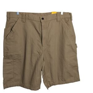 M1083)Carhartt Men B147 Loose Fit Cotton Canvas Utility Work 10" insem Shorts 40